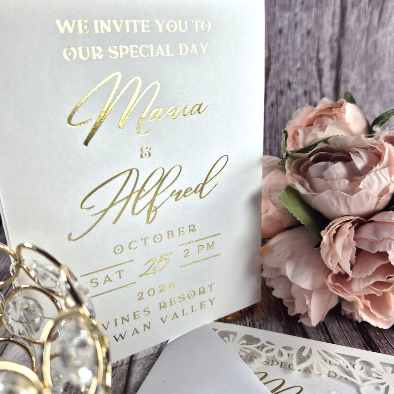 Card stock Invitations - 19 x 13 cm or 14 x 10 cm