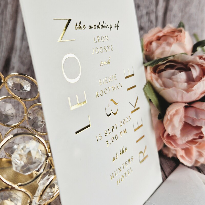 Card stock Invitations - 19 x 13 cm or 14 x 10 cm